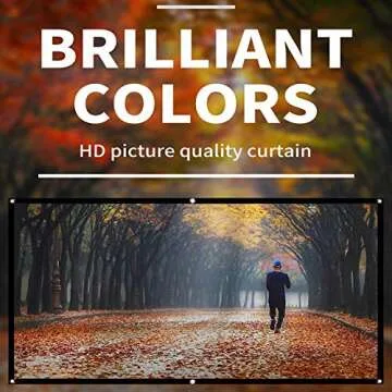 Projector Screen, White Projector Screen, 16:9 No Crease Home Theater Foldable Projection Screen 60"|72"|84"|100"|120"|150"