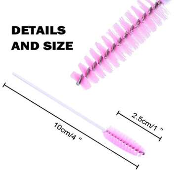 AKStore 200 PCS Disposable Eyelash Brushes Mascara Wands Eye Lash Eyebrow Applicator Cosmetic Makeup...