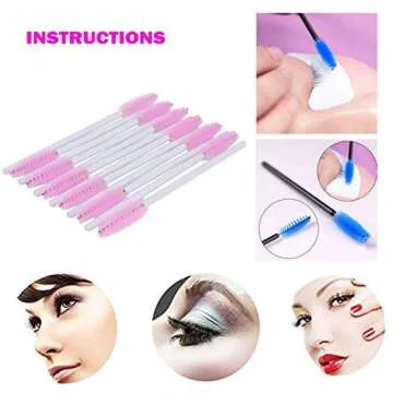 AKStore 200 PCS Eyelash Brushes for Perfect Makeup