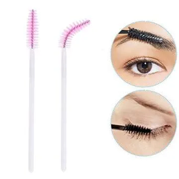 AKStore 200 PCS Eyelash Brushes for Perfect Makeup