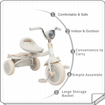 UBRAVOO Baby Tricycle - Stylish, Durable, Easy to Use