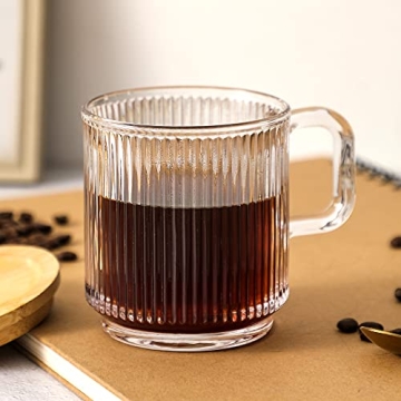 Premium Lysenn Glass Coffee Mug with Bamboo Lid 12.5oz