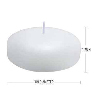 Tuyai Floating Candles Set - Dripless White Wax, Perfect for Events