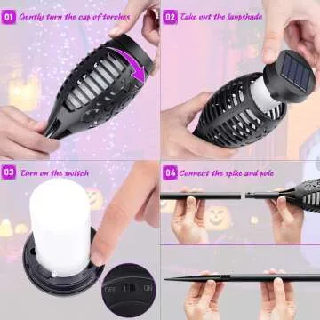 Halloween Solar Lights for Yard Pathway Decoration