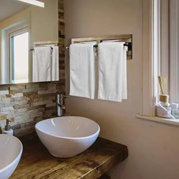 2PCS Rustic Bathroom Towel Racks Wall Mounted Holder
