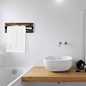 2PCS Rustic Bathroom Towel Racks Wall Mounted Holder