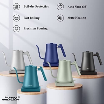 Fabuletta Gooseneck Electric Kettle 1500W Fast Boil