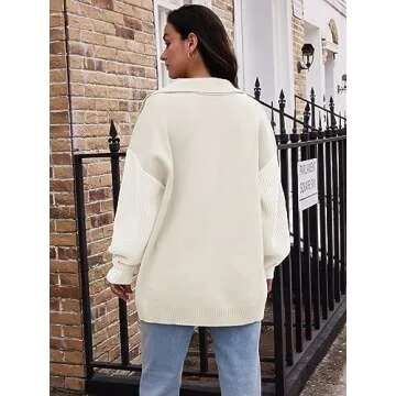 LILLUSORY Fall Cardigan Sweaters Womens Long Open Front Button Knit Color Jacket Chunky Oversized Winter Coats with Pockets