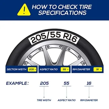 Snow Tire Chains for Car SUV Pickup Trucks, Universal Car Snow Chains, Snow Traction for Tires, Fit for Tire Width 195 205 215 220 225 235 240 245 255 265 - Set of 8