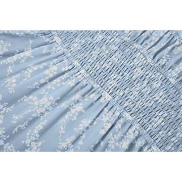 Goranbon Girls' Summer Floral Dress Puff Sleeve Style