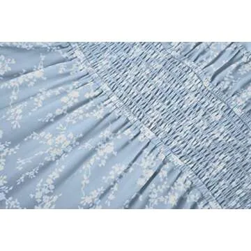 Goranbon Girls' Summer Floral Dress Puff Sleeve Style