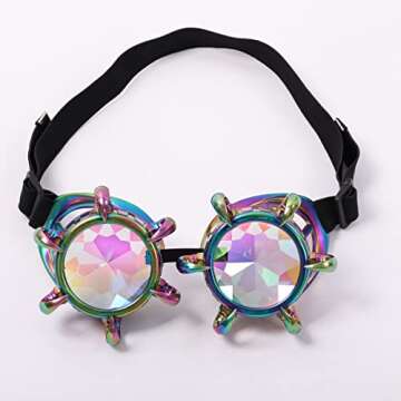 GRACEART Women's Burning Man Ultra Music Festival Accessories Goggles Steampunk Glasses Sunglasses