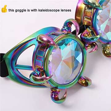 GRACEART Women's Burning Man Ultra Music Festival Accessories Goggles Steampunk Glasses Sunglasses