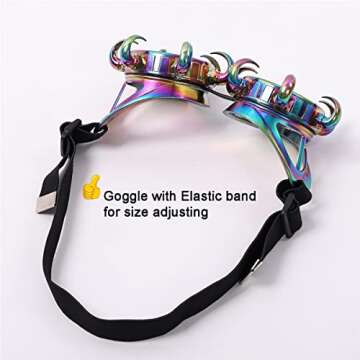 GRACEART Women's Burning Man Ultra Music Festival Accessories Goggles Steampunk Glasses Sunglasses