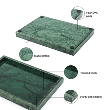 HESHIBI 100% Natural Marble Tray for Home Decor