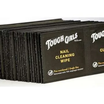 TOUGH GIRLS | Nail Cleaning Alcohol Wipe & Prep Pads | 70% Alcohol | Individually Wrapped, 2-Ply, Disposable, Sterile Pads (100 qty)