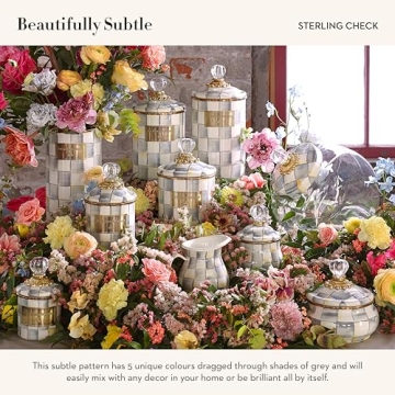 Mackenzie-Childs Gray-and-White Utensil Holder