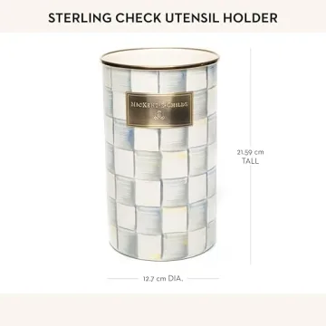 Mackenzie-Childs Gray-and-White Utensil Holder