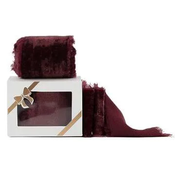 Gorgeous HUIHUANG Burgundy Velvet Ribbon for All Occasions