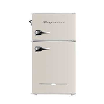 FRIGIDAIRE EFR840-Cream EFR840 Retro Mini Fridge with Freezer & Side Bottle Opener-Small 2 Door Refr...