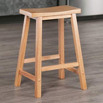 Winsome Satori Saddle Seat Counter Stool Natural Finish