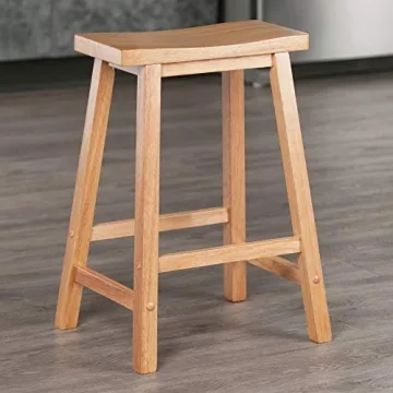 Winsome Satori Saddle Seat Counter Stool Natural Finish