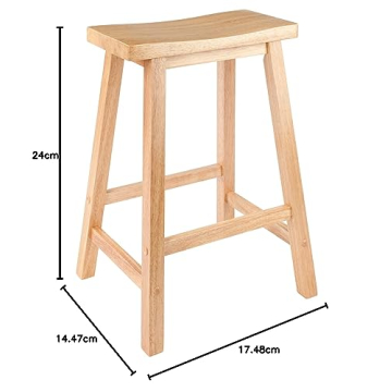 Winsome Satori Saddle Seat Counter Stool Natural Finish
