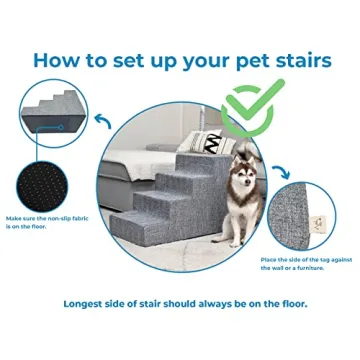 Best Pet Supplies Dog Stairs for Cats & Dogs - Non-Slip