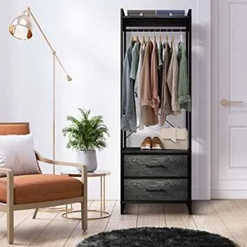 Sorbus Clothing Rack with Drawers for Smart Storage