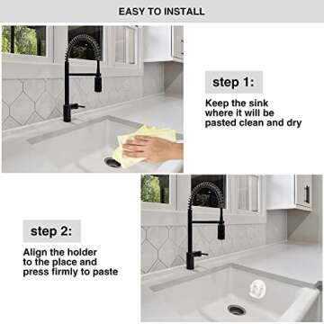 Omoojee Sponge Holder, Suction Sponge Organizer for Kitchen and Bathroom, 1 Pack, White, Sponges Not Included (Patent Registering)