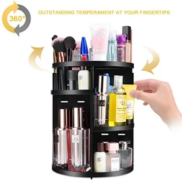 360 Spinning Makeup Organizer for Efficient Beauty Storage