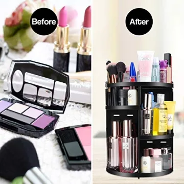 360 Spinning Makeup Organizer for Efficient Beauty Storage