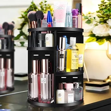 360 Spinning Makeup Organizer for Efficient Beauty Storage