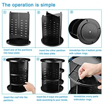 360 Spinning Makeup Organizer for Efficient Beauty Storage