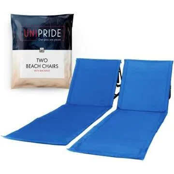Comfortable Folding Beach Chairs for Adults - Set of 2
