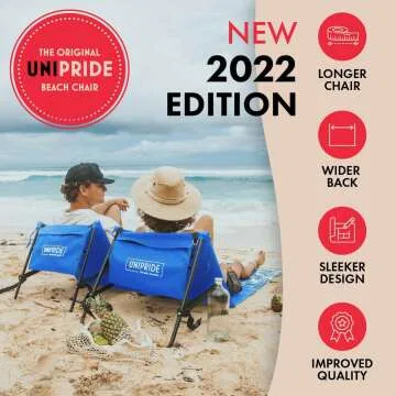 Comfortable Folding Beach Chairs for Adults - Set of 2