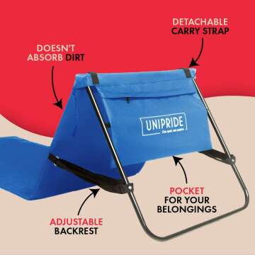 Comfortable Folding Beach Chairs for Adults - Set of 2