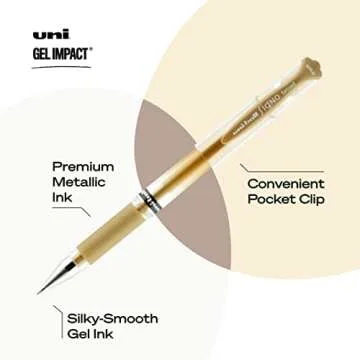 Uni-Ball Signo 207 Impact Stick Gel Pen, 10 Assorted Pens, 1.0mm Bold Point Gel Pens| Office Supplies by Uni-Ball Japanese Ink Pens, Journaling Pens, Smooth Writing Pens, Colored Pens