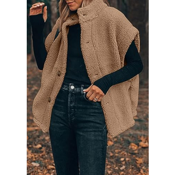 Stylish Women's Sherpa Fleece Vest for Winter Warmth