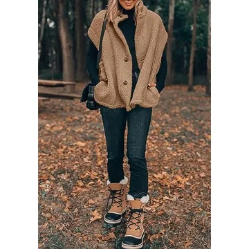 Stylish Women's Sherpa Fleece Vest for Winter Warmth