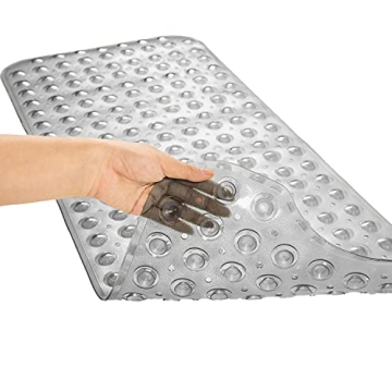 TEESHLY Non-Slip Bath Mat - Comfort and Safety 39x16