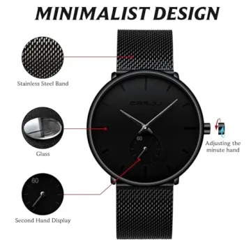 Ultra-thin Minimalist Waterproof Watch for Men