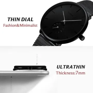 Ultra-thin Minimalist Waterproof Watch for Men