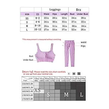 Jetjoy Exercise Outfits for Women 2 Pieces Ribbed Seamless High Waist Yoga Summer Outfits Sports Gym Tracksuits Sweatsuits