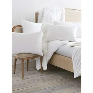 BOLL & BRANCH Down Alternative Pillow – Luxury 100% Organic Cotton Shell