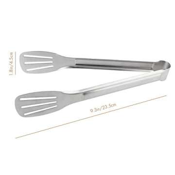 Serving Tongs Kitchen Tongs,Buffet Tongs, Stainless Steel Food Tong Serving Tong,9 inch（4 Pack)