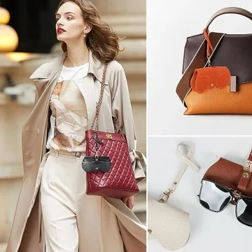 Portable Soft Leather Sunglasses Bag with Keychain Hook