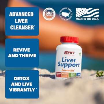 SAN’s Liver Support Matrix - Liver Cleanse Detox & Repair Formula - Herbal Liver Support Supplemen...