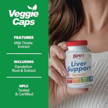 SAN’s Liver Support Matrix - Liver Cleanse Detox & Repair Formula - Herbal Liver Support Supplement with Milk Thistle, Dandelion Root and Artichoke Extract - Silymarin Milk Thistle 100 Capsules