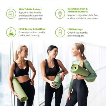 SAN’s Liver Support Matrix - Liver Cleanse Detox & Repair Formula - Herbal Liver Support Supplement with Milk Thistle, Dandelion Root and Artichoke Extract - Silymarin Milk Thistle 100 Capsules